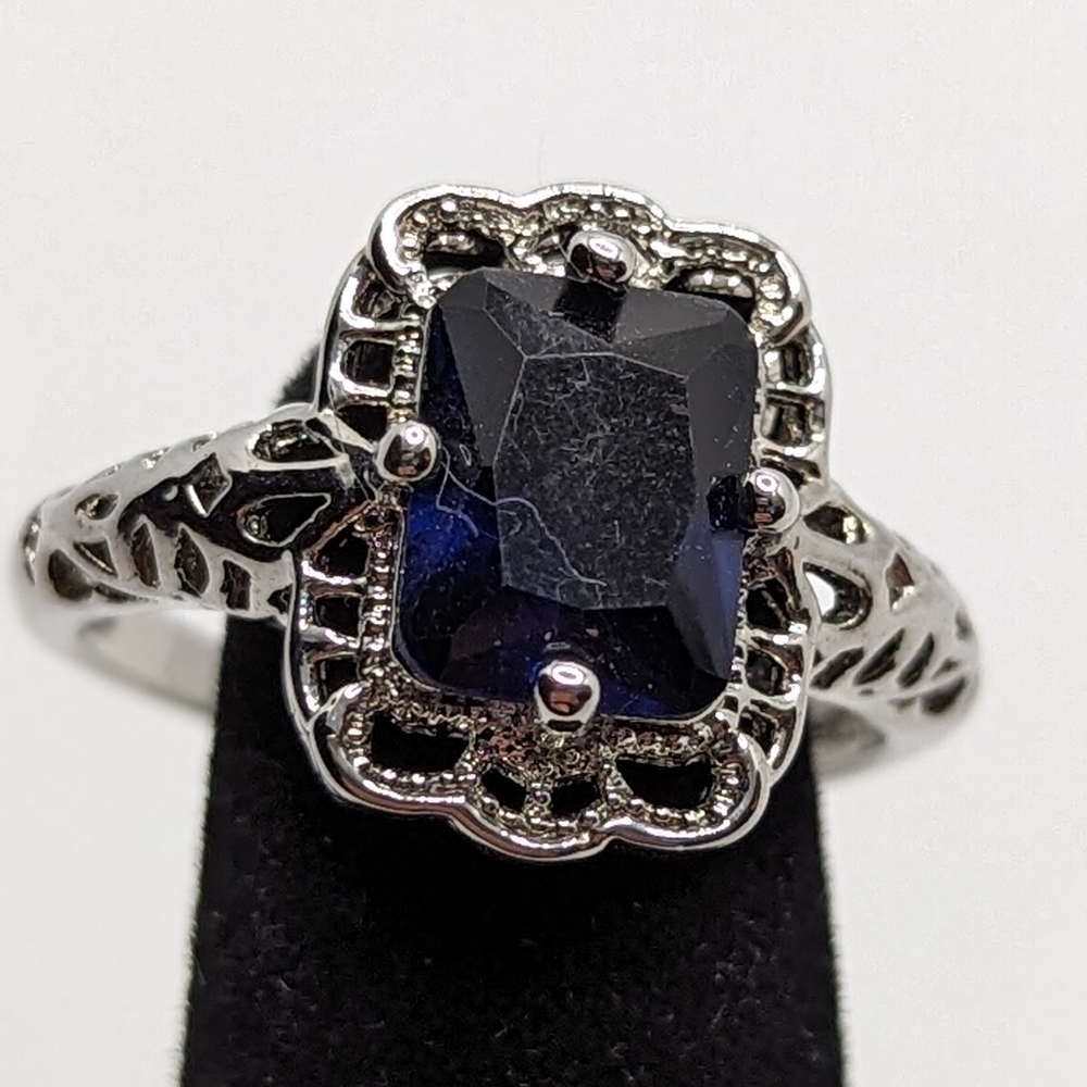 925  Sapphire cocktail ring - Picture 5 of 6